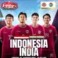 Timnas Indonesia U-17 bakal menantang India di laga uji coba. Pertandingan ini disiarkan secara eksklusif di Vidio. (Istimewa)