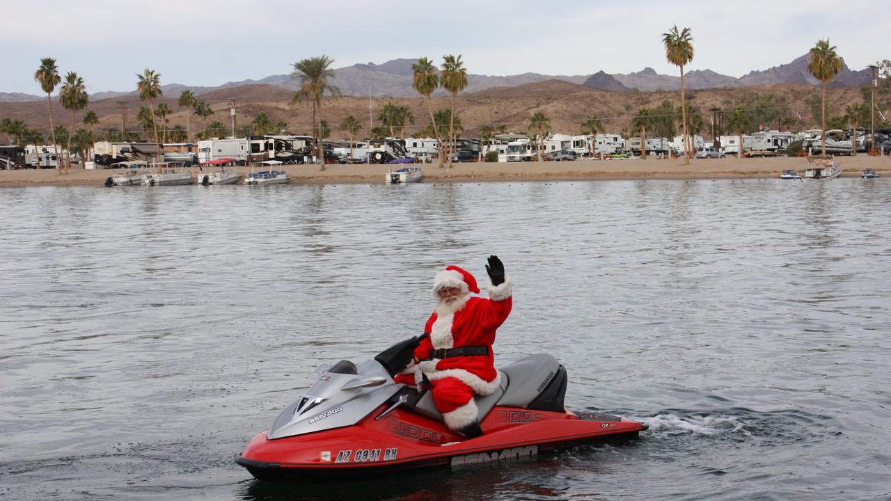 Ilustrasi Sinterklas Kendarai Jetski