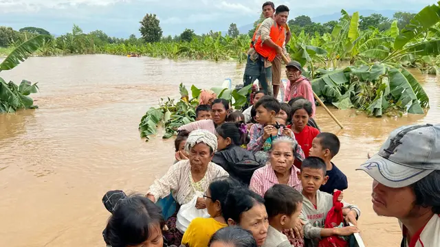 Topan Yagi Picu Banjir dan Tanah Longsor di Myanmar, Warga Diungsikan