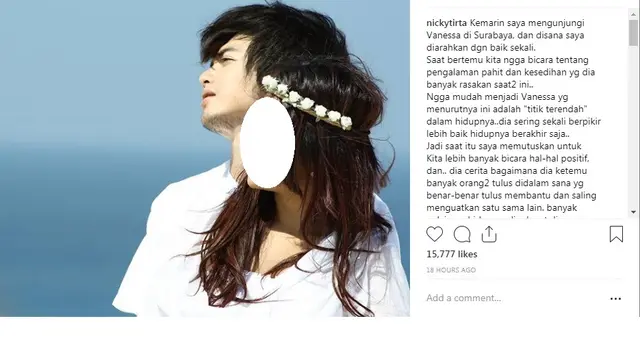 Nicky Tirta (Foto: Instagram)