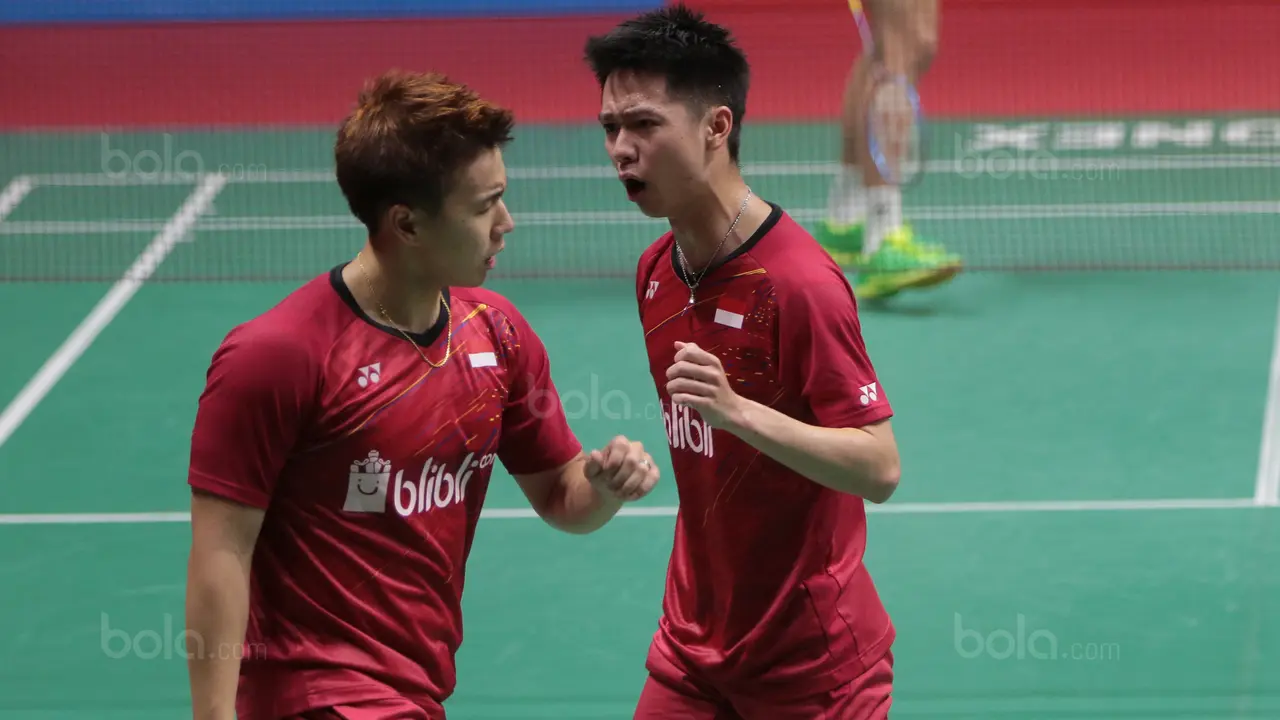 Kevin Sanjaya, Marcus Gideon, Daihatsu Indonesia Masters 2018, Bola.com