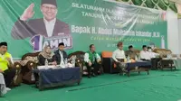 Muhaimin Iskandar alias Cak Imin saat kampanye di Tanjung Pura, Langkat, Sumatra Utara, Jumat (8/12/2023). (Liputan6.com/ Winda Nelfira)