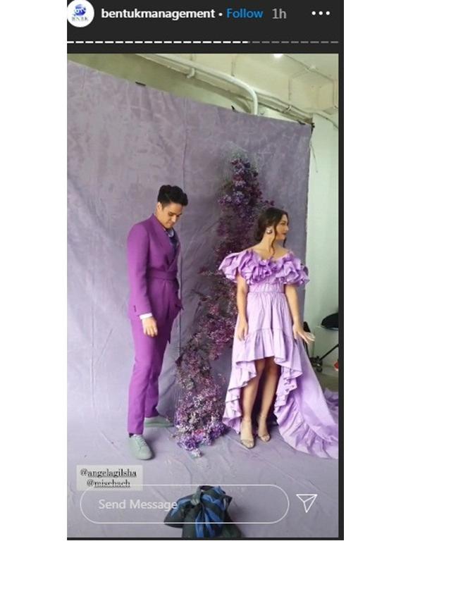 Serba Ungu, Ini 7 Gaya Pemotretan Angela Gilsha dan Mischa Chandrawinata