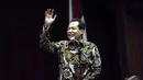 Mantan Menko Perekonomian Chairul Tanjung berpidato terakhir usai serah terima masa jabatan di Jakarta, Senin (27/10/2014). (Liputan6.com/Andrian M Tunay)