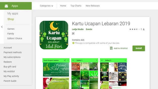 Kartu Ucapan Lebaran