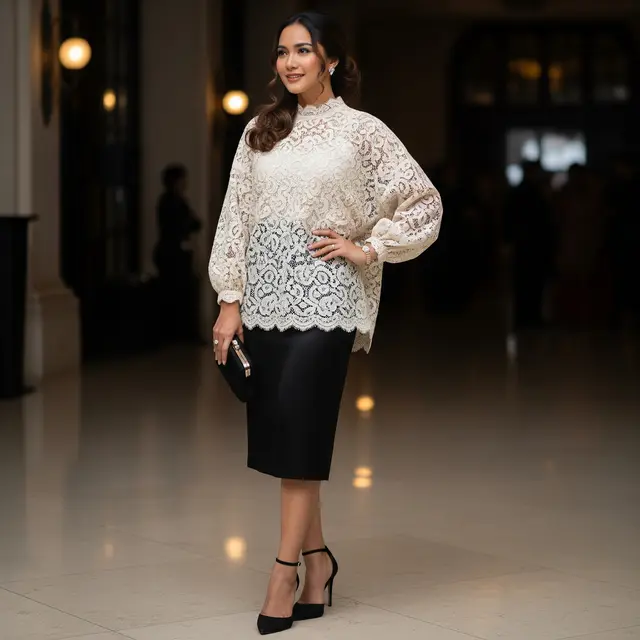 Model Atasan Brokat Elegan untuk Gaya Formal