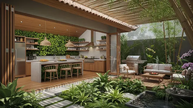 Model Rumah Mini Tapi Punya Dapur Terbuka dan Teras Belakang