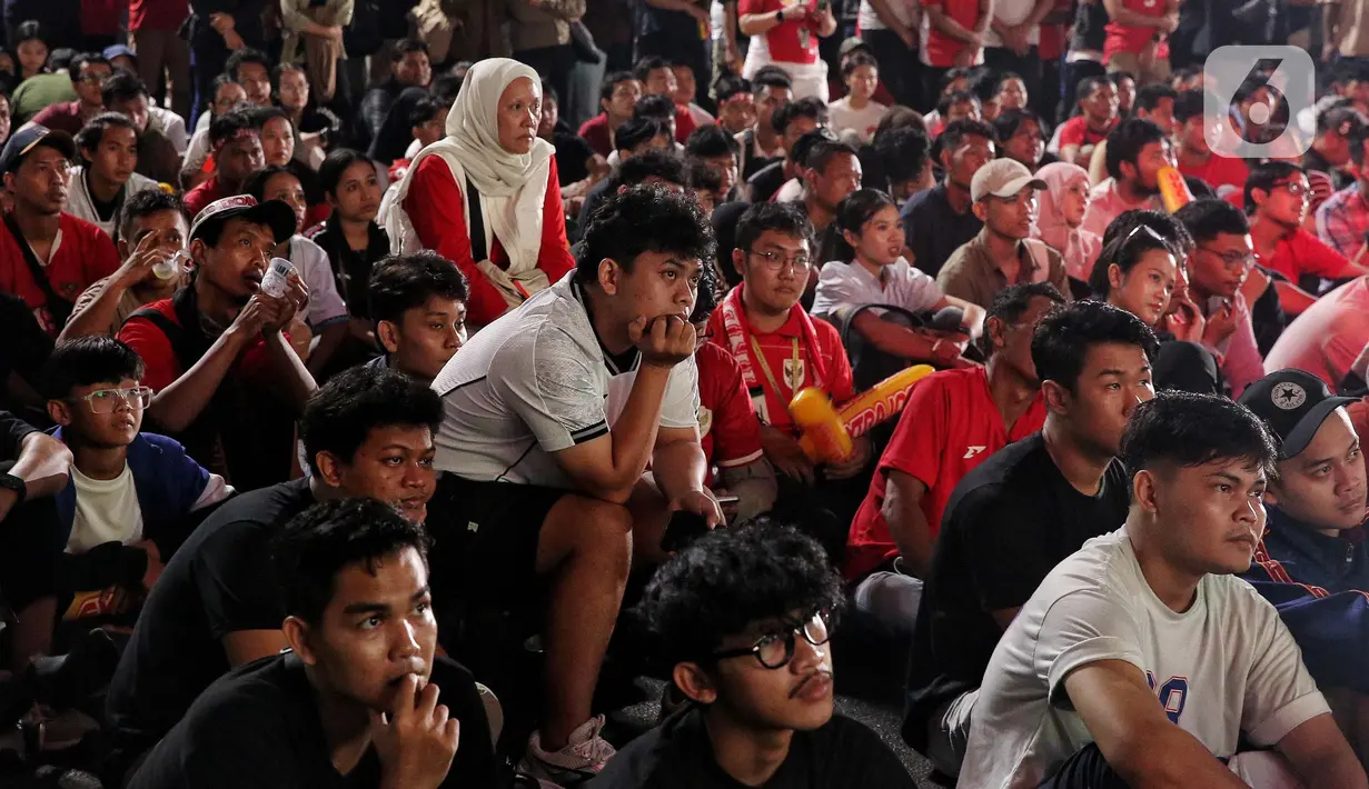 Timnas Indonesia sempat memberikan perlawanan sebelum akhirnya tertinggal jauh. (Liputan6.com/Angga Yuniar)