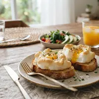 Resep Telur Cloud Toast ala Brunch Cafe. (AI Generated)