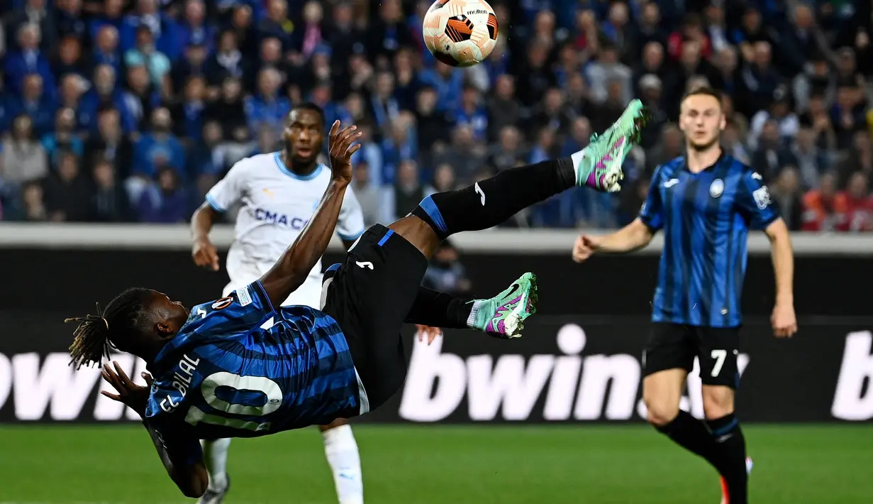 Kemenangan ini membuat La Dea unggul agregat 4-1 dan lolos ke Final Liga Europa 2023/2024.  (Isabella BONOTTO/AFP)
