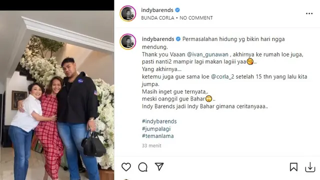 Bunda Corla - Ivan Gunawan - Indy Barends (Foto: Instagram/@indybarends)
