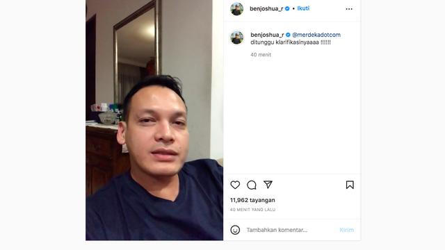 Ben Joshua Beri Bantahan Soal Namanya Dikaitkan dengan Artis BJ yang Ditangkap Karena Narkoba. (instagram.com/benjoshua_r)