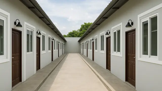 Inspirasi Model Rumah Kos 10 kamar yang Indah Meski Sederhana/via AI