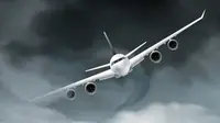 Ilustrasi kecelakaan pesawat, pesawat jatuh. (macrovector/Freepik)