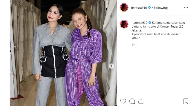 Rossa bersama Nagita Slavina (Foto: Instagram/@itsrossa910)