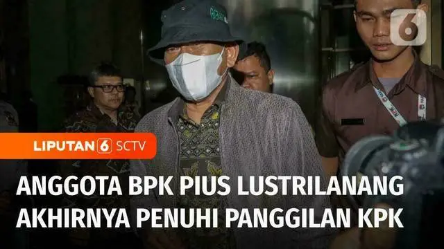 Anggota VI Badan Pemeriksa Keuangan, Pius Lustrilanang akhirnya memenuhi panggilan KPK. Pius diperiksa sebagai saksi, kasus dugaan suap Penjabat Bupati Sorong, Papua Barat Daya.