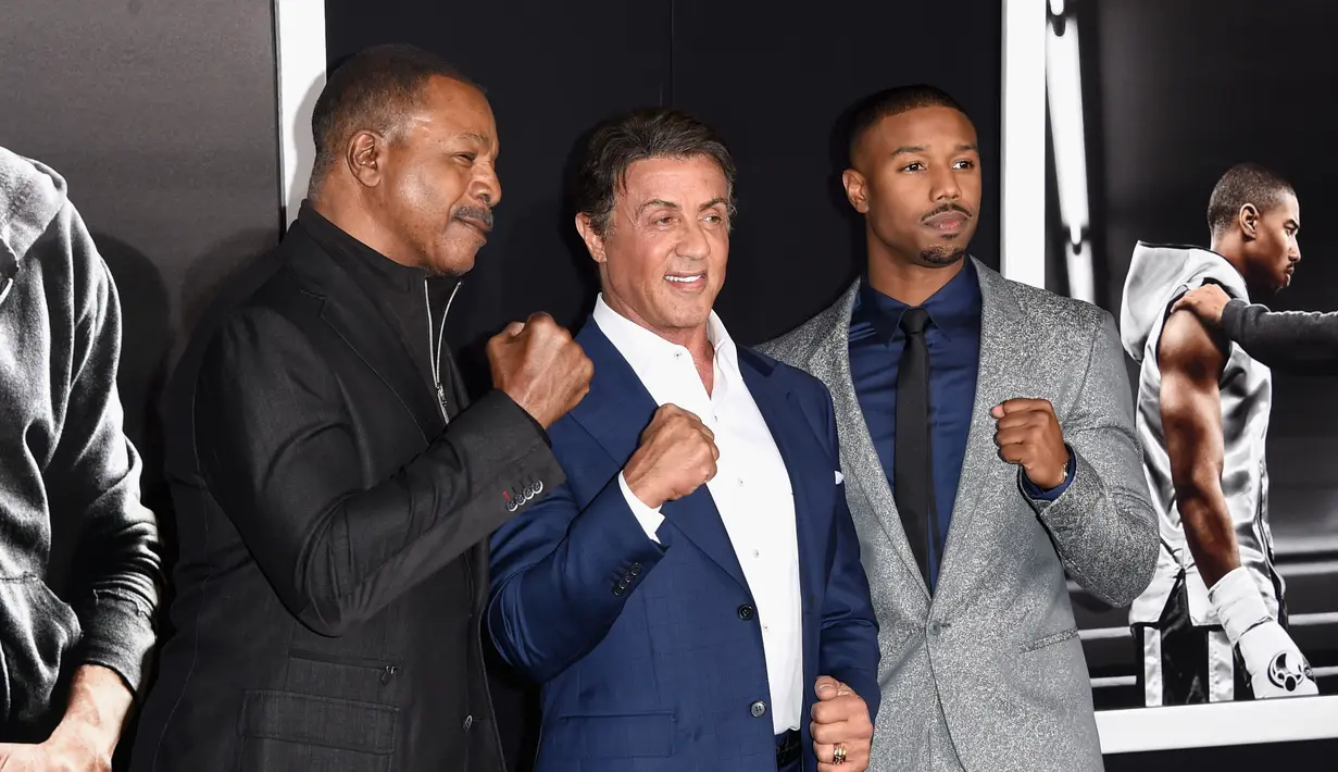 Penggemar berat Sylvester Stallone tentunya akan menyukai film ‘Creed’. Tak hanya karena film ini menampilkan aksi sang aktor yang tentunya memukau, film ini juga bercerita tentang putra Apollo Creed, pejuang yang tewas di Rocky IV. (AFP/Bintang.com)