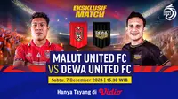 Link Siaran Langsung BRI Liga 1: Malut United vs Dewa United di Vidio