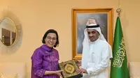Menteri Keuangan (Menkeu) Sri Mulyani Indrawati menghadiri undangan Duta Besar Kerajaan Arab Saudi untuk Republik Indonesia H.E. Faisal bin Abdullah Al-Mudi. instagram @smindrawati