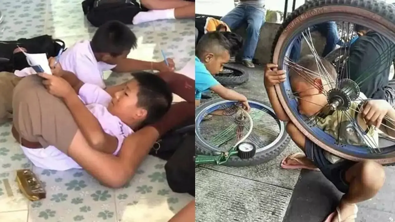 6 Potret Absurd Anak-Anak Bertingkah Menyusahkan Diri Sendiri Ini Kocak