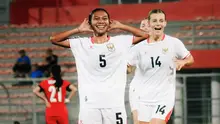 Selebrasi Gea Yumand (5) usai mencetak gol ke gawang Singapura dalam laga Piala AFF Wanita 2026 di Kuala Lumpur, Malaysia, Minggu (19/7/2026). (Dok. PSSI)