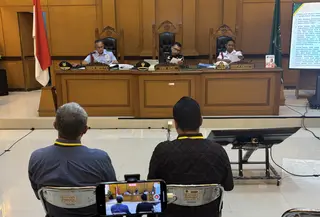 Sidang pemeriksaan saksi kasus penyiraman air keras terhadap aktivis KontraS Andrie Yunus. (Liputan6.com/Ady Anugrahadi)