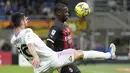 Tambahan satu poin ini penting bagi Milan untuk terus bersaing di empat besar klasemen Liga Italia. (AP Photo/Antonio Calanni)