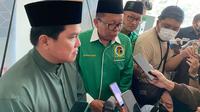 Menteri Badan Usaha Milik Negara (BUMN) Erick Thohir menjadi di acara Seminar Nasional dan Temu Tokoh Perempuan WPP di Kantor DPP PPP, Menteng, Jakarta Pusat. (Winda Nelfira/Liputan6.com)