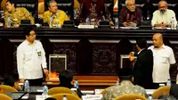 Sebanyak 121 dari 130 anggota DPD hadir dalam rapat pleno pemilihan calon ketua MPR, Jakarta, (6/10/14). (Liputan6.com/Andrian M Tunay)