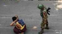 Kudeta Militer di Myanmar. (Foto: AFP)