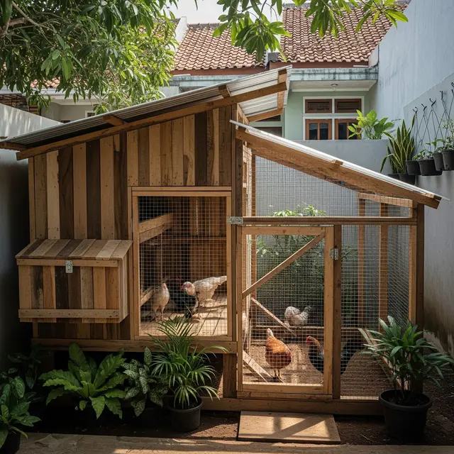 9 Ide Kandang Ayam Estetik dari Kayu Bekas yang Tetap Kokoh dan Murah