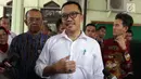 Menpora Imam Nahrawi jelang menghadiri acara perpisahan dengan pejabat Kemenpora di Jakarta, Kamis (19/9/2019). Sebelumnya KPK menetapkan Menpora Imam Nahrawi sebagai tersangka kasus dugaan suap dana hibah KONI. (Liputan6.com/Helmi Fithriansyah)