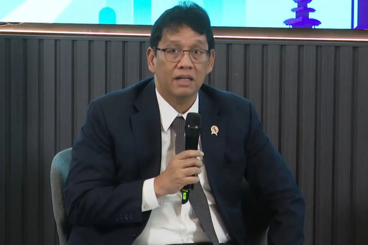 Menteri Keuangan (Menkeu) Purbaya Yudhi Sadewa saat acara Semangat Awal Tahun 2026, di Menara Global, Jakarta, Rabu (14/1/2026). (Foto: Liputan6.com/Arief RH)