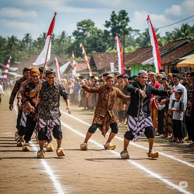 Lomba Balap Bakiak Estafet