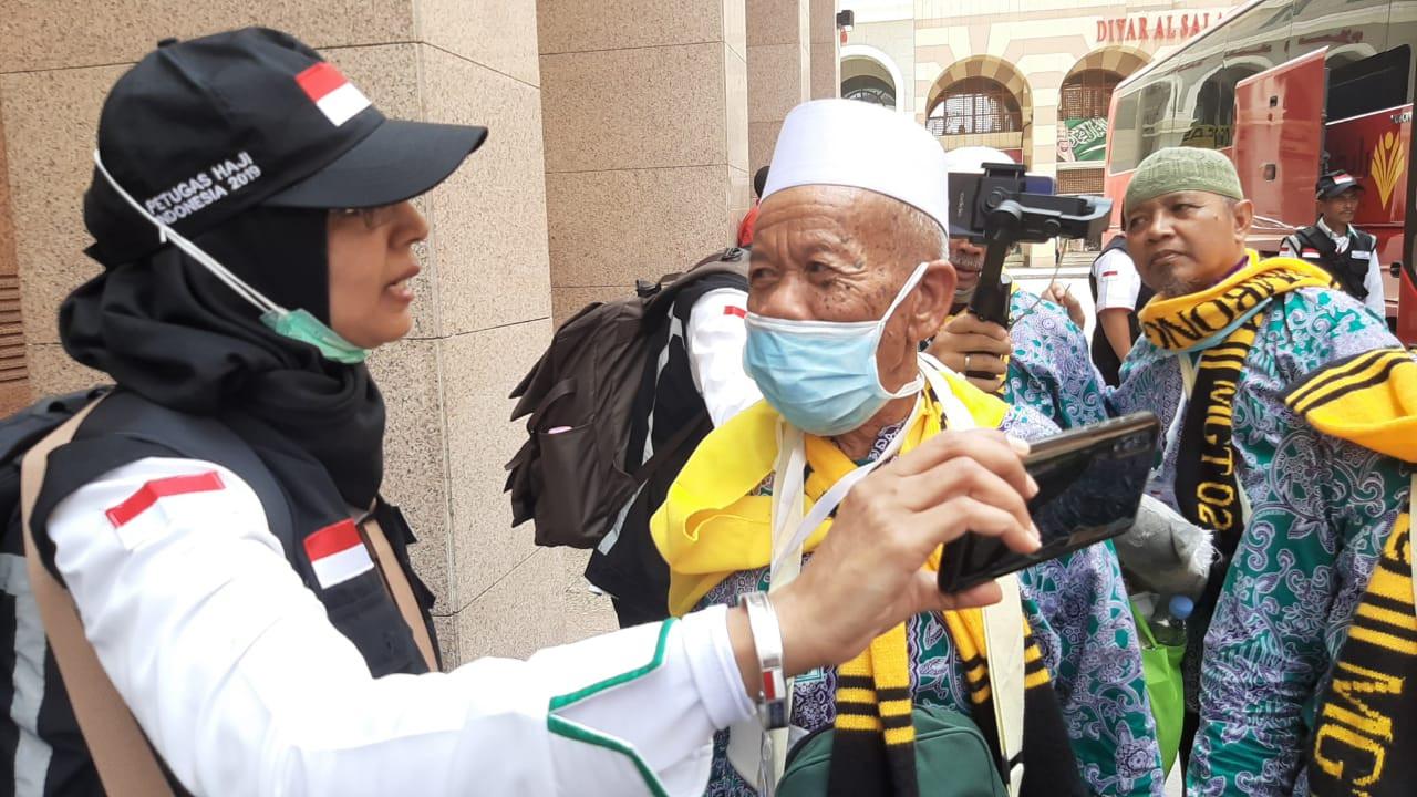 Jemaah haji asal Indonesia di Madinah. Darmawan/MCH