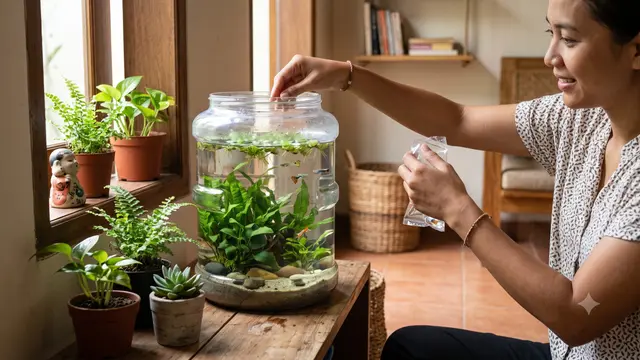 Membuat Kolam Mini Galon Bekas Tanpa Aerator