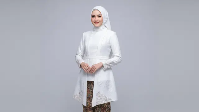 Model Baju Bridesmaid Brokat Hijab/ Ilustrasi AI