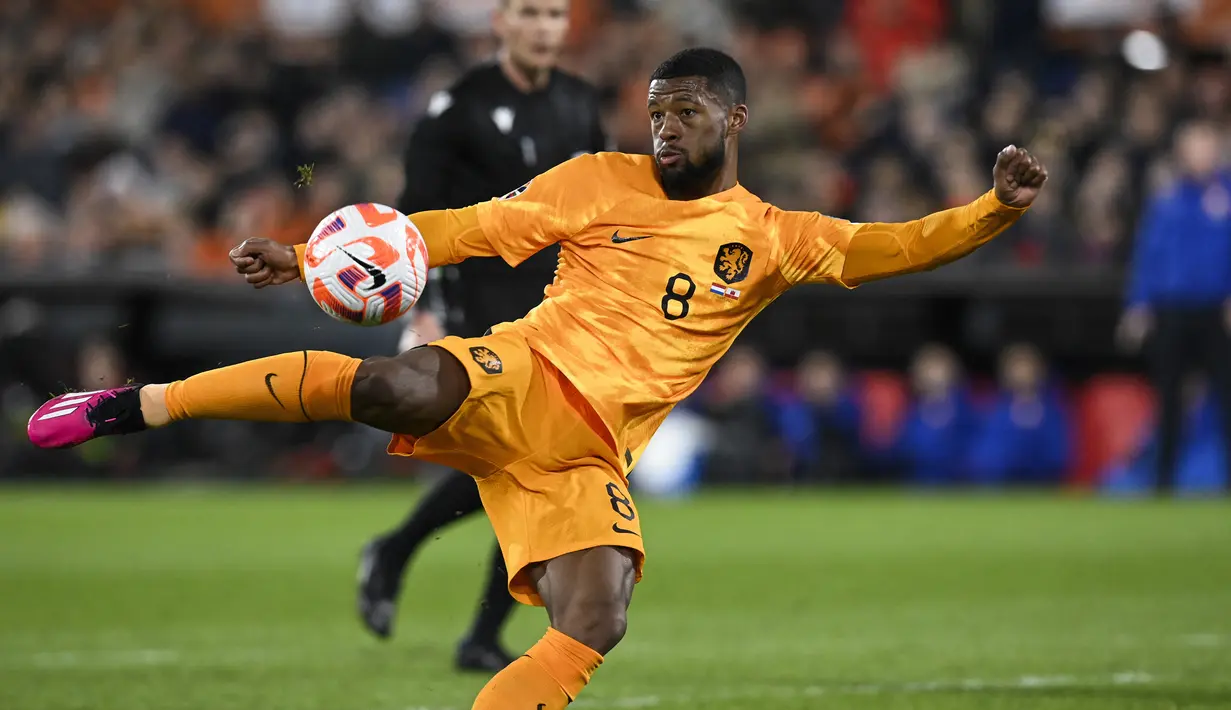 <p>Ini merupakan kemenangan pertama De Oranje di fase Grup B Kualifikasi Piala Eropa 2024. (AFP/John Thys)</p>