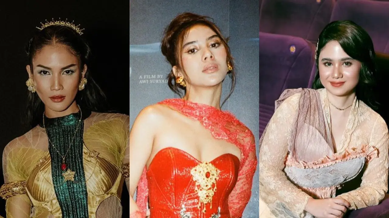 Gaya Artis di Gala Premiere KKN di Desa Penari Extended, Tissa Biani-Aulia Sarah Tampil Anggun Berkebaya