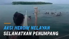 Ada seorang balita yang diselamatkan oleh nelayan.