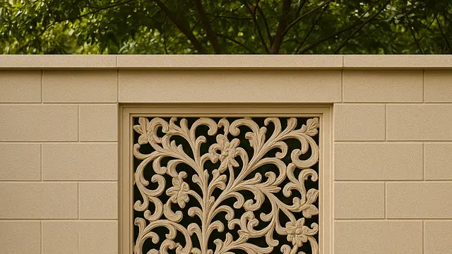 Model Pagar Tembok dengan Lubang Krawangan Estetik/Nurul Diva Kautsar via ChatGPT