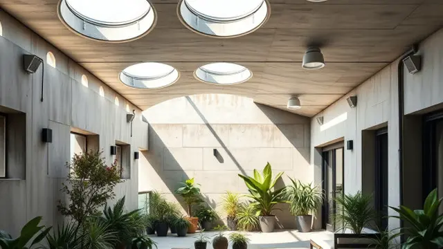 Teras Minimalis dengan Skylight