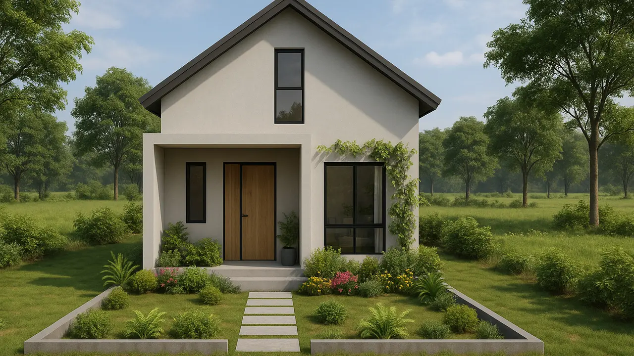 Gambar Rumah Sederhana Ukuran 6x9 di Kampung, Desain Mezanine dan Asri untuk Budget Terbatas