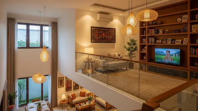 Mezzanine untuk Ruang Keluarga