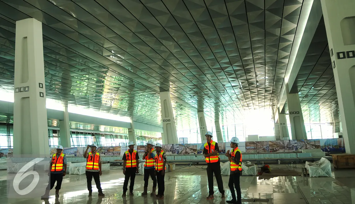 Terminal Terminal 3 Ultimate Bandara Internasional Soekarno Hatta mengusung konsep modern ini akan menggunakan berbagai teknologi baru yang ramah lingkungan, Tangerang, Banten, Rabu (27/1/2016). (Liputan6.com/Faisal R Syam)  