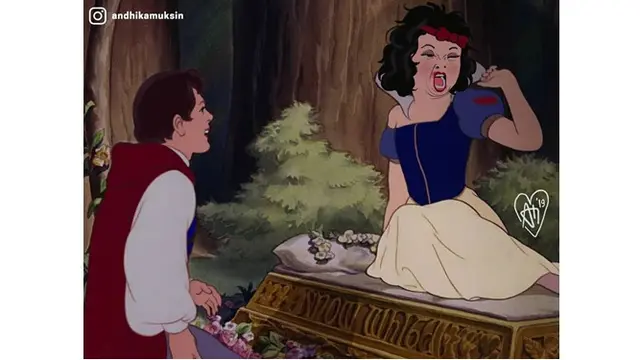 7 Ilustrasi Jika Para Karakter Disney Hidup di Masa Sekarang, Bikin Geleng Kepala