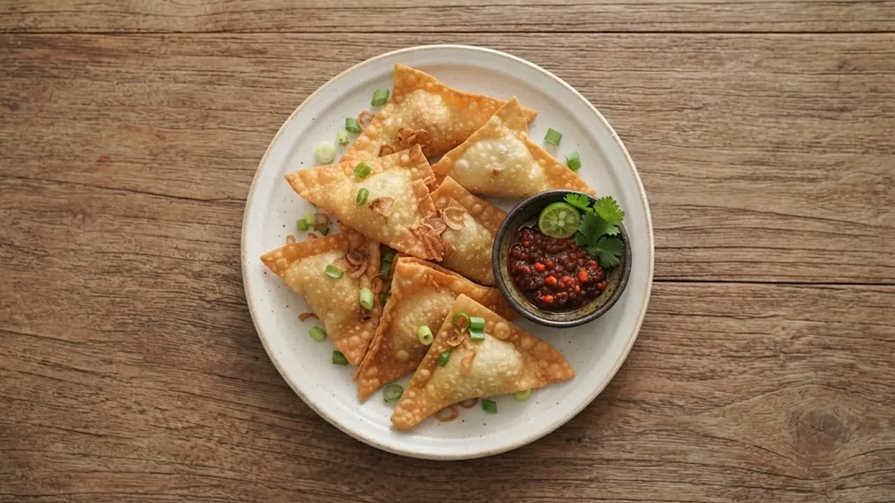 Ilustrasi Resep Pangsit Goreng Isi Tahu