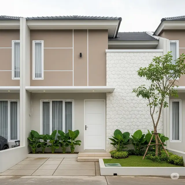 Rumah Modern dengan Taman Depan