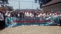 Deklarasi anti LGBT ratusan guru SMP di Garut (Liputan6.com/Jayadi Supriadin)
