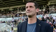 Pelatih Parma asal Rumania, Cristian Chivu, terlihat selama pertandingan Seri A Italia antara Parma dan Inter Milan di Stadion Ennio Tardini di Parma pada tanggal 5 April 2025. (Piero CRUCIATTI/AFP)
